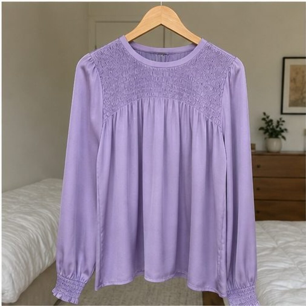 Lilac Smocked Top